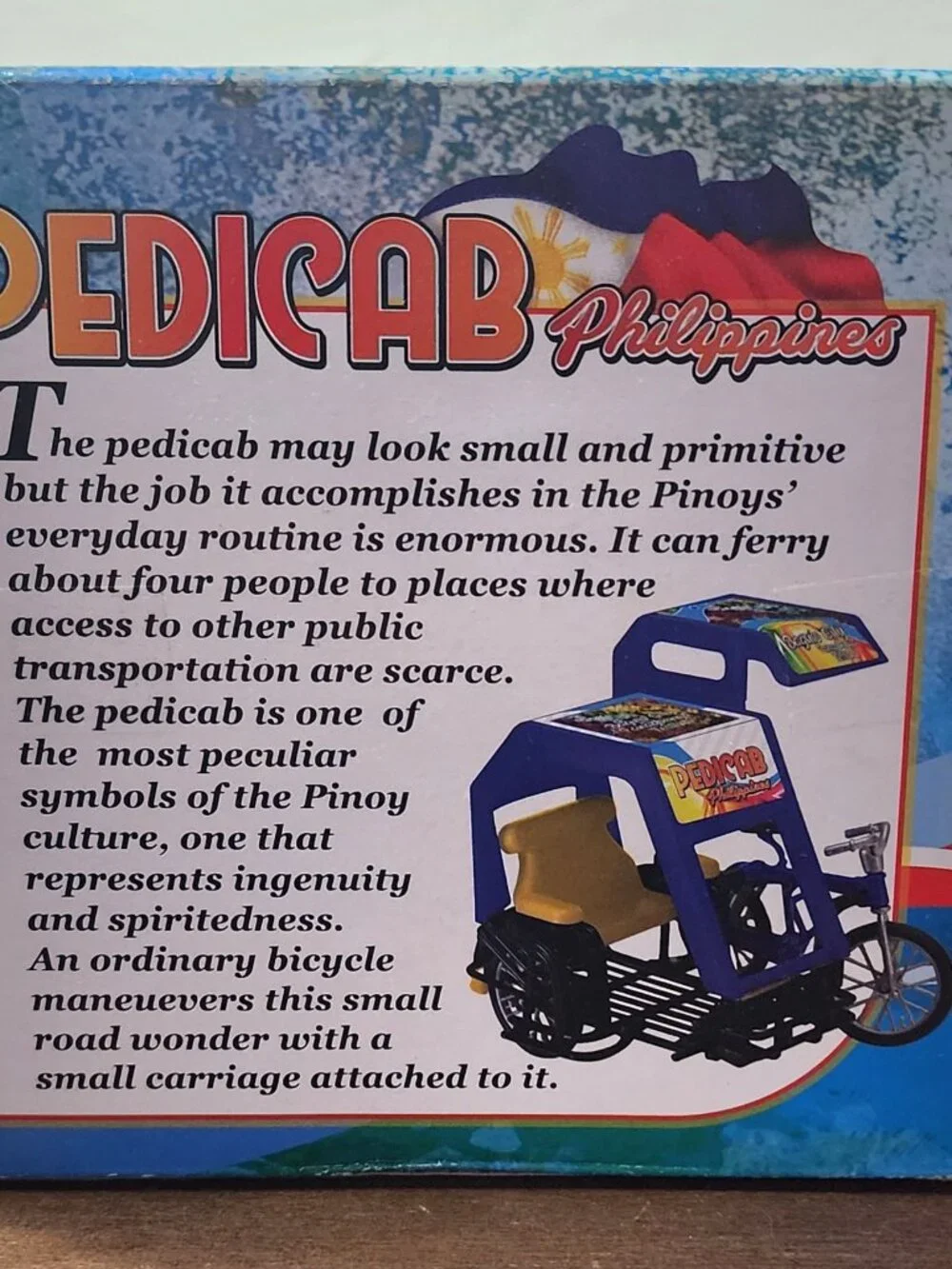 Pedi Cab Philippines  Die Metal Cast Figurine